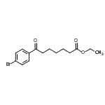 structure of CAS# 122115-53-1, Ethyl 7-(4-Bromophenyl)-7-Oxoheptanoate;Ethyl 7-(4-bromophenyl)-7-oxoheptanoate;MFCD00672071