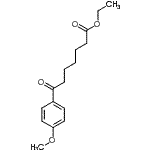 structure of CAS# 122115-54-2, Ethyl 7-(4-Methoxyphenyl)-7-Oxoheptanoate;Ethyl 7-(4-methoxyphenyl)-7-oxoheptanoate