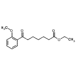 structure of CAS# 122115-56-4, Ethyl 7-(2-Methoxyphenyl)-7-Oxoheptanoate;ethyl 7-(2-methoxyphenyl)-7-oxoheptanoate