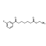 structure of CAS# 122115-57-5, Ethyl 7-(3-Fluorophenyl)-7-Oxoheptanoate;ethyl 7-(3-fluorophenyl)-7-oxoheptanoate