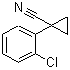 structure of CAS# 122143-18-4, 1-(2-Chlorophenyl)Cyclopropanecarbonitrile;1-(2-chlorophenyl)cyclopropanecarbonitrile