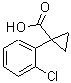 structure of CAS# 122143-19-5, 1-(2-Chlorophenyl)Cyclopropanecarboxylic Acid;1-(2-Chloro-phenyl)-cyclopropanecarboxylic acid;cyclopropanecarboxylic acid, 1-(2-chlorophenyl);MFCD07374435