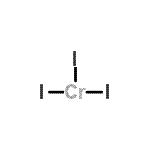 结构式 CAS# 12254-85-2, 三碘化铬(3+)