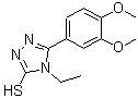 structure of CAS# 122772-20-7, 5-(3,4-Dimethoxyphenyl)-4-Ethyl-4H-1,2,4-Triazole-3-Thiol;5-(3,4-dimethoxyphenyl)-4-ethyl-1,2,4-triazole-3-thiol;5-(3,4-di<wbr>methoxyph<wbr>enyl)-4-e<wbr>thyl-2,4-<wbr>dihydro-3<wbr>H-1,2,4-t<wbr>riazole-3<wbr>-thione;5-(3,4-Dimethoxy-phenyl)-4-ethyl-4H-[1,2,4]triazole-3-thiol