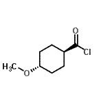 structure of CAS# 123790-13-6, trans-4-Methoxycyclohexanecarbonyl Chloride;(1r,4r)-4-methoxycyclohexanecarbonyl chloride