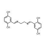 structure of CAS# 124061-43-4, 2,2'-{1,2-Ethanediylbis[Nitrilo(E)Methylylidene]}Di(1,4-Benzenediol);2-[(E)-2-<wbr>[(E)-(2,5<wbr>-Dihydrox<wbr>yphenyl)m<wbr>ethylenea<wbr>mino]ethy<wbr>liminomet<wbr>hyl]benze<wbr>ne-1,4-di<wbr>ol;N,N-Bis(2,5-dihydroxybenzylidene)ethylenediamine;N,N'-Bis(5-hydroxysalicylidene)ethylenediamine