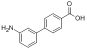 结构式 CAS# 124221-69-8, 3'-氨基-[1,1'-联苯]-4-羧酸