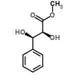 structure of CAS# 124649-67-8, Methyl (2S,3R)-2,3-Dihydroxy-3-Phenylpropanoate;Methyl (2S,3R)-(-)-2,3-dihydroxy-3-phenylpropionate;Methyl (2S,3R)-(−)-2,3-dihydroxy-3-phenylpropionate;METHYL(2S,3R)-(-)-2,3-DIHYDROXY-3-PHENYLPROPIONATE