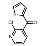 结构式 CAS# 125035-34-9, (2-氯-3-吡啶基)(2-噻吩基)甲酮