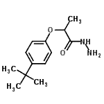 结构式 CAS# 125096-56-2, 2-[4-(2-甲基-2-丙基)苯氧基]丙酰肼