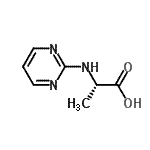 structure of CAS# 126190-31-6, N-2-Pyrimidinyl-L-Alanine;(S)-2-(pyrimidin-2-ylamino)propanoic acid