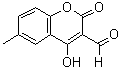 structure of CAS# 126214-23-1, 4-Hydroxy-6-Methyl-2-Oxo-2H-Chromene-3-Carbaldehyde;4-HYDROXY-6-METHYL-2-OXO-2H-CHROMENE-3-CARBALDEHYDE
