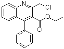 结构式 CAS# 126334-84-7, 2-(氯甲基)-4-苯基-3-喹啉羧酸乙酯