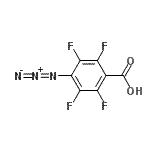structure of CAS# 126695-58-7, 4-Azido-2,3,5,6-Tetrafluorobenzoic Acid;4-Azido-2,3,5,6-tetrafluoro-benzoic acid;4-Azido-2,3,5,6-tetrafluorobenzoicacid;p-azidotetrafluorobenzoic acid