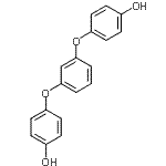 结构式 CAS# 126716-90-3, 4,4'-[1,3-亚苯基二(氧基)]二苯酚