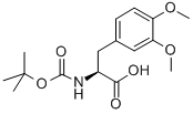 structure of CAS# 127095-97-0, N-[(1,1-Dimethylethoxy)Carbonyl]-3-Methoxy-O-Methyl-L-Tyrosine;(S)-BOC-3,4-DIMETHOXYPHENYLALANINE;BOC-3,4-DIMETHOXY-L-PHENYLALANINE;BOC-L-3,4-DIMETHOXYPHENYLALANINE