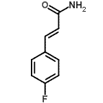 structure of CAS# 127406-78-4, (2E)-3-(4-Fluorophenyl)Acrylamide;(2E)-3-(4-fluorophenyl)prop-2-enamide;(E)-3-(4-fluorophenyl)acrylamide;2-Propenamide,3-(4-fluorophenyl)-