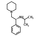 结构式 CAS# 129157-10-4, N-[(1R)-1-苯基-2-(1-哌啶基)乙基]-2-丙胺