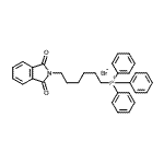 structure of CAS# 129789-59-9, [6-(1,3-Dioxo-1,3-Dihydro-2H-Isoindol-2-Yl)Hexyl](Triphenyl)Phosphonium Bromide;(6-PHTHALIMIDOHEXYL)TRIPHENYLPHOSPHONIUM BROMIDE