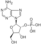 structure of CAS# 130-49-4, [(2R,3R,4R,5R)-2-(6-Aminopurin-9-Yl)-4-Hydroxy-5-(Hydroxymethyl)Oxolan-3-Yl] Dihydrogen Phosphate;[(2R,3R,4R,5R)-2-(6-Aminopurin-9-Yl)-4-Hydroxy-5-(Hydroxymethyl)Tetrahydrofuran-3-Yl] Dihydrogen Phosphate;[(2R,3R,4R,5R)-2-(6-Amino-9-Purinyl)-4-Hydroxy-5-(Hydroxymethyl)-3-Tetrahydrofuranyl] Dihydrogen Phosphate;[(2R,3R,4R,5R)-2-(6-Aminopurin-9-Yl)-4-Hydroxy-5-Methylol-Tetrahydrofuran-3-Yl] Dihydrogen Phosphate