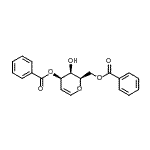 structure of CAS# 130323-36-3, 2,6-Anhydro-1,4-Di-O-Benzoyl-5-Deoxy-D-Arabino-Hex-5-Enitol;3,6-Di-O-benzoyl-D-galactal;497983_ALDRICH