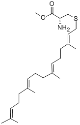 CAS#: 130413-80-8， Methyl (2R)-3-Sulfanyl-2-[[(2E,6E,10E)-3,7,11,15-Tetramethylhexadeca-2,6,10,14-Tetraenoyl]Amino]Propanoate