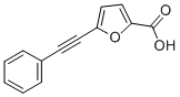 structure of CAS# 130423-83-5, 5-(2-Phenylethynyl)-2-Furancarboxylic Acid;5-(Phenylethynyl)Furan-2-Carboxylic Acid, Tech;5-(2-Phenyleth-1-Ynyl)-2-Furoic Acid, Tech;5-(2-Phenylethynyl)Furan-2-Carboxylic Acid