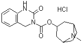 structure of CAS# 131780-47-7, 8-Methyl-8-Azabicyclo[3.2.1]Oct-3-Yl 2-Oxo-1,4-Dihydro-3(2H)-Quinazolinecarboxylate Hydrochloride (1:1);DAU 5884 hydrochloride