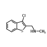 structure of CAS# 132740-14-8, 1-(3-Chloro-1-Benzothiophen-2-Yl)-N-Methylmethanamine;[(3-chloro-1-benzothiophen-2-yl)methyl](methyl)amine;1-(3-chloro-1-benzothien-2-yl)-N-methylmethanamine
