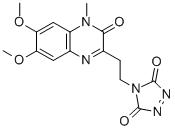 structure of CAS# 132788-52-4, 4-[2-(6,7-Dimethoxy-4-Methyl-3-Oxoquinoxalin-2-Yl)Ethyl]-1,2,4-Triazole-3,5-Dione;4-[2-(6,7-Dimethoxy-4-Methyl-3-Oxo-Quinoxalin-2-Yl)Ethyl]-1,2,4-Triazole-3,5-Dione;4-[2-(6,7-Dimethoxy-4-Methyl-3-Oxo-2-Quinoxalinyl)Ethyl]-1,2,4-Triazole-3,5-Dione;4-[2-(3-Keto-6,7-Dimethoxy-4-Methyl-Quinoxalin-2-Yl)Ethyl]-1,2,4-Triazole-3,5-Quinone