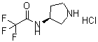 结构式 CAS# 132883-43-3, 2,2,2-三氟-N-(3S)-3-吡咯烷基-乙酰胺盐酸盐(1:1)