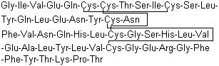 structure of CAS# 133107-64-9, 28beta-L-Lysine-29beta-L-Proline-Insulin (Human);Insulin (Human), 28(Sup B)-L-Lysine-29(Sup B)-L-Proline-;Insulin (Human), 28B-L-Lysine-29B-L-Proline-;Insulin (Ox), 8A-L-Threonine-10A-L-Isoleucine-28B-L-Lysine-29B-L-Proline-30B-L-Threonine