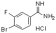 structure of CAS# 133302-62-2, 4-Bromo-3-Fluorobenzenecarboximidamide Hydrochloride (1:1);4-Brom-3-fluorbenzolcarboximidamidhydrochlorid (1:1);4-Bromo-3-fluorobenzamidine;4-Bromo-3-fluorobenzamidine hydrochloride