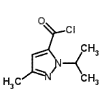 结构式 CAS# 133639-29-9, 1-异丙基-3-甲基-1H-吡唑-5-甲酰氯