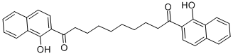 结构式 CAS# 13379-63-0, 1,10-二-(1-羟基-2-萘基)-1,10-癸烷二酮