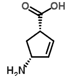 结构式 CAS# 134234-04-1, (1S,4R)-4-氨基-2-环戊烯-1-羧酸