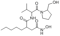 结构式 CAS# 13434-13-4, (2R)-N4-羟基-N1-[(1S)-1-[[(2S)-2-(羟基甲基)-1-吡咯烷基]羰基]-2-甲基丙基]-2-戊基-丁二酰胺