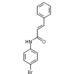 structure of CAS# 134430-89-0, (2E)-N-(4-Bromophenyl)-3-Phenylacrylamide;(2E)-N-(4-Bromophenyl)-3-phenyl-2-propenamide;(2E)-N-(4-Bromophenyl)-3-phenyl-2-propenamide #;(2E)-N-(4-bromophenyl)-3-phenylprop-2-enamide