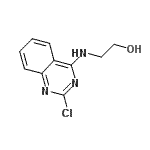 structure of CAS# 134517-34-3, 2-[(2-Chloro-4-Quinazolinyl)Amino]Ethanol;MFCD08514094
