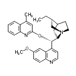 structure of CAS# 135042-89-6, (3alpha,9S)-6'-Methoxy-9-[(4-Methyl-2-Quinolinyl)Oxy]-10,11-Dihydrocinchonan