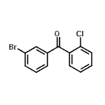 structure of CAS# 135774-38-8, (3-Bromophenyl)(2-Chlorophenyl)Methanone;3-Bromo-2'-chlorobenzophenone