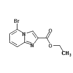 结构式 CAS# 135995-46-9, 乙基5-溴咪唑并[1,2-a]吡啶-2-羧酸酯