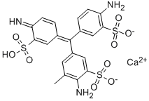 structure of CAS# 136132-76-8, 2-Amino-5-[(4-Amino-3-Sulfophenyl)(4-Imino-3-Sulfo-2,5-Cyclohexadien-1-Ylidene)Methyl]-3-Methyl-Benzenesulfonic Acid Calcium Salt (1:1);FUCHSIN SS CALCIUM SALT;ACID RUBIN CALCIUM SALT;FUSCHIN S CALCIUM SALT