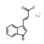 structure of CAS# 13615-46-8, Sodium (2E)-3-(1H-Indol-3-Yl)Acrylate;SODIUM TRANS-INDOLE-3-ACRYLATE;trans-Indole-3-acrylic acid sodium salt