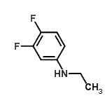 structure of CAS# 136491-15-1, N-Ethyl-3,4-Difluoroaniline;(3,4-difluorophenyl)ethylamine;benzenamine, N-ethyl-3,4-difluoro-;MFCD11099404
