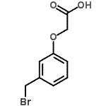 结构式 CAS# 136645-25-5, [3-(溴甲基)苯氧基]乙酸