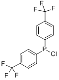 structure of CAS# 13685-24-0, P,P-Bis[4-(Trifluoromethyl)Phenyl]-Phosphinous Chloride;Chlorobis[4-(Trifluoromethyl)Phenyl]Phosphine, 97%;Bis(4-Trifluoromethylphenyl)Chlorophosphine,98%;BIS(4-TRIFLUOROMETHYLPHENYL)CHLOROPHOSPHINE