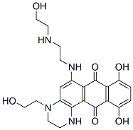 结构式 CAS# 137132-70-8, 8,11-二羟基-4-(2-羟基乙基)-6-[2-(2-羟基乙基氨基)乙基氨基]-2,3-二氢-1H-萘并[3,2-h]喹喔啉-7,12-二酮