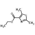 结构式 CAS# 137267-44-8, 乙基2,5-二甲基-1,3-噻唑-4-羧酸酯