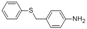 structure of CAS# 13738-70-0, 4-[(Phenylthio)Methyl]-Benzenamine;4-[(Phenylthio)Methyl]Aniline;[4-[(Phenylthio)Methyl]Phenyl]Amine;1H-406S
